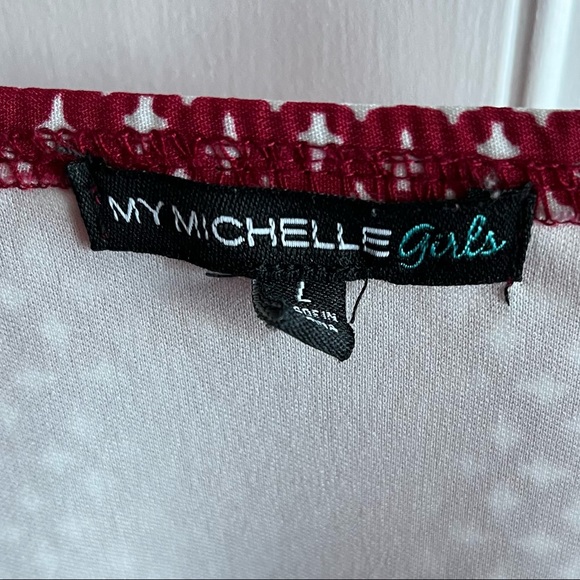 •My Michelle Girls• Patterned Ling Sleeve Boho Romper - Size Large - Picture 2 of 8